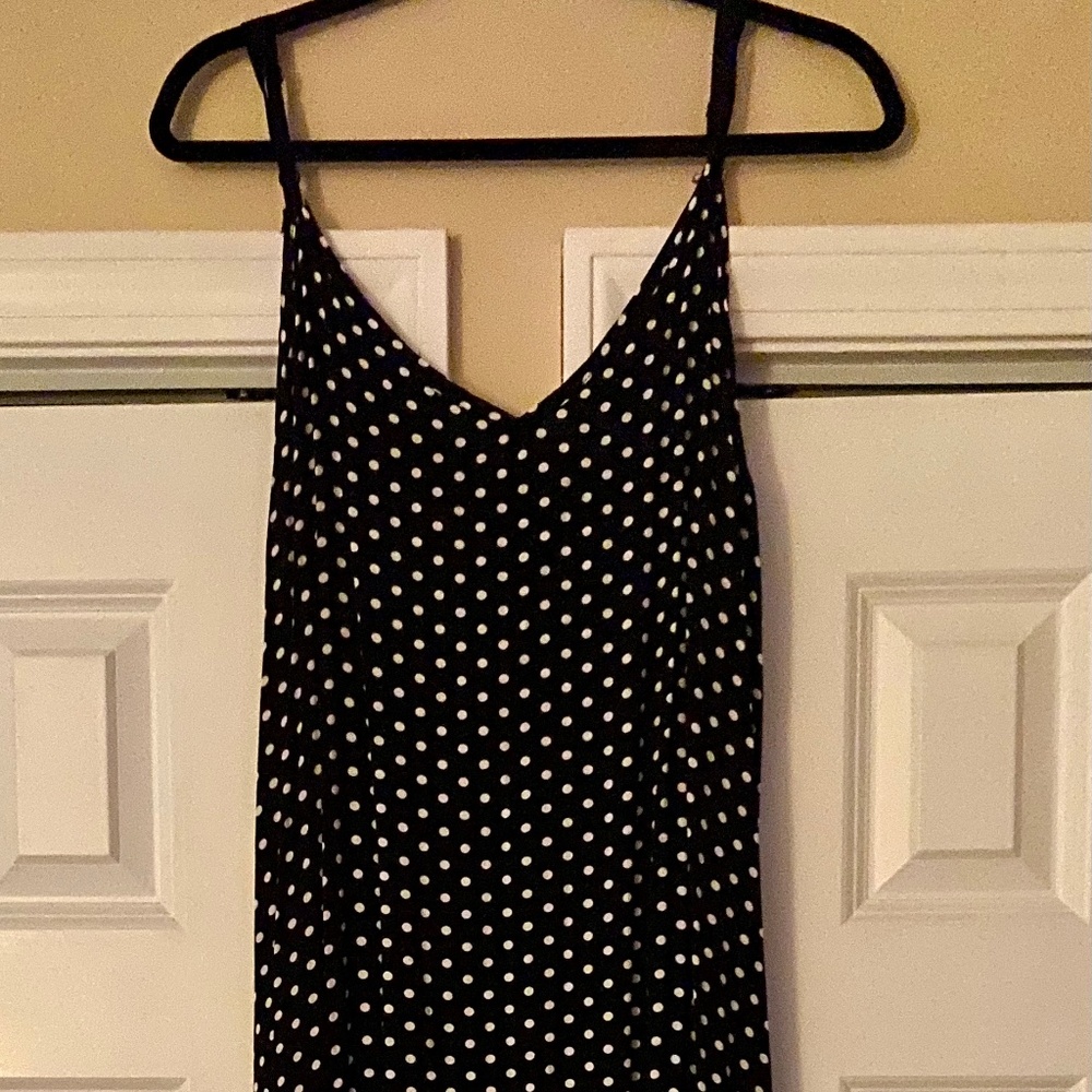 Sleeveless Polka-Dot Maxi Dress